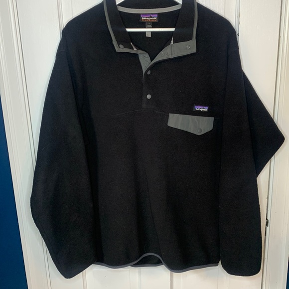 Patagonia Other - Patagonia Men's Black Gray Synchilla Snap-T Fleece Pullover Size L